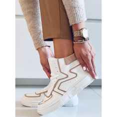 Kotníkové tenisky Leia WHITE/BEIGE velikost 39