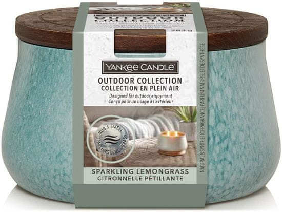 Yankee Candle VONNÁ SVÍČKA, venkovní - vůně citrónu. 283g. Outdoor Sparkling Lemongrass