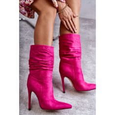 Dámské boty Crinkled Boots Pink velikost 41