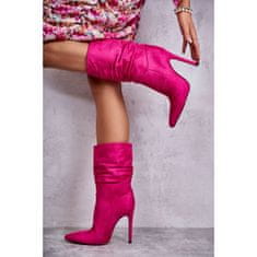 Dámské boty Crinkled Boots Pink velikost 41