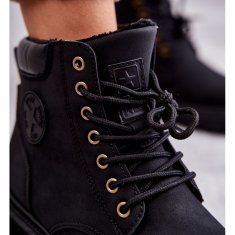 Kožené zateplené boty Trapper Boots Black velikost 38