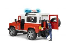 Bruder Hasičské auto Land Rover s figurkou