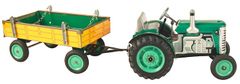 KOVAP Traktor Zetor s valníkem, červený, zelený, modrý plastová kola