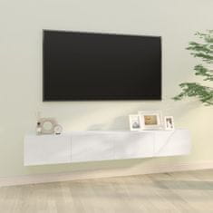 Vidaxl Nástěnné TV skříňky 2 ks lesklé bílé 100 x 30 x 30 cm kompozit