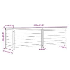 Greatstore Zahradní box na podušky antracitový 200x50x56 cm masivní jedle