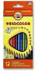 Koh-i-Noor Trojhranné pastelky tenké Triocolor 18 ks