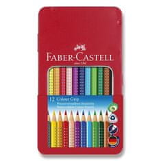 Faber-Castell Pastelky Grip 2001 plechová krabička, 12 barev