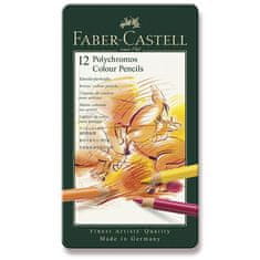 Faber-Castell Pastelky Polychromos 110012 plechová krabička, 12 barev