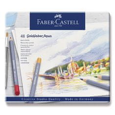 Faber-Castell Akvarelové pastelky Goldfaber Aqua plechová krabička, 48 barev
