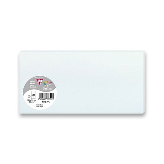 Clairefontaine Barevná dopisní karta 106 x 213 mm do DL obálek, 25 ks, sv. modrá, DL