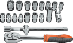 NEO Tools  Gola sada 1/2" CrV sada 20 ks