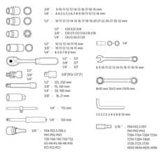 NEO Tools  Gola sada 1,/4", 3,/8", 1/2", CrV sada 150 ks