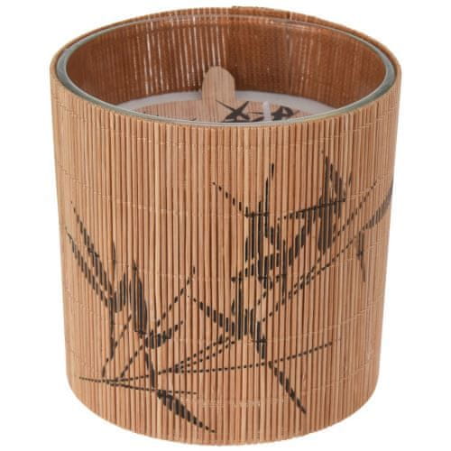Indecor Svíčka bambus s vůní santalové dřevo 10x10x10 cm X11132