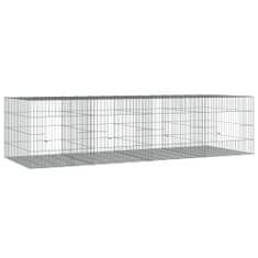 Greatstore 4dílná klec pro králíka 217 x 79 x 54 cm pozinkované železo