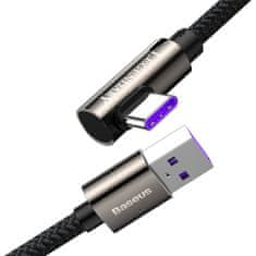 Greatstore Legendární USB - USB-C 66W 2m úhlový herní kabel - černý