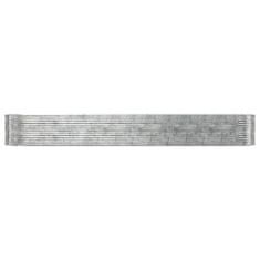 Petromila Vyvýšený záhon stříbrný 554x100x68 cm práškově lakovaná ocel