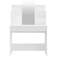 Greatstore Toaletní stolek sada bílý 96 x 40 x 142 cm