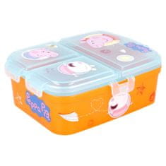 Stor Dělený plastový box na svačinu XL, PEPPA PIG, 41299