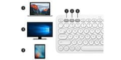 Logitech K380 Multi-Device brezžična tipkovnica, bela, SLO g.