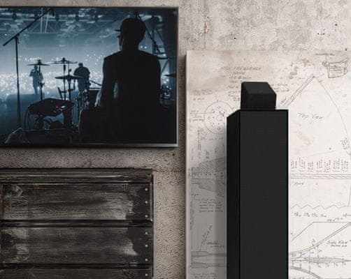 kvalitní elegantní výkonné centrální reproduktory klipsch r-40sa z MDF vysoce kvalitní zvuk skvělý výkon pro silné basy moderní design dolby atmos