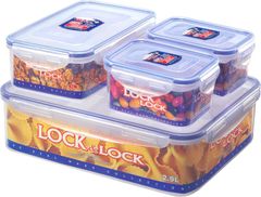 Dóza na potraviny LOCK, set 4 ks, 3,9l/ 1l/ 470ml