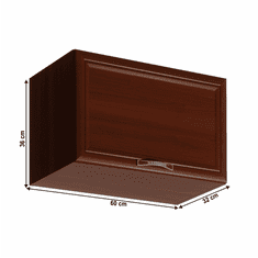 KONDELA Horní skříňka G60KN, ořech Milano, SICILIA