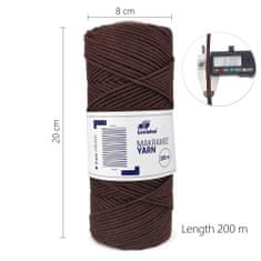 Leviatan MACRAME ŠŇŮRA 3MM / 200M HNĚDÁ