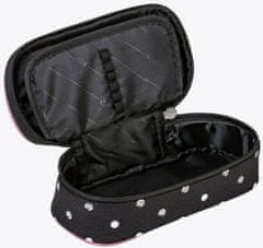 MEATFLY Penál Pencil Case Dusty Rose / Black Dots