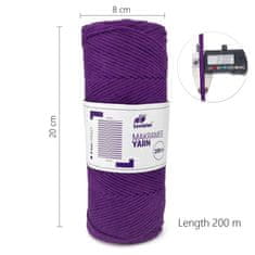 Leviatan MACRAME ŠŇŮRA 3MM / 200M FIALOVÁ