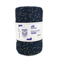 Leviatan MACRAME ŠŇŮRA 3MM / 200M ZLATÁ HVĚZDNÁ NEBE