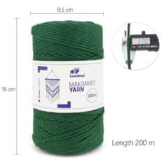 Leviatan MACRAME ŠŇŮRA 3MM / 200M ZELENÁ