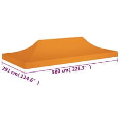 Greatstore Střecha k party stanu 6 x 3 m oranžová 270 g/m2