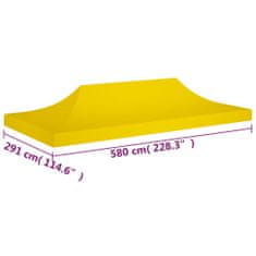 Vidaxl Střecha k party stanu 6 x 3 m žlutá 270 g/m2