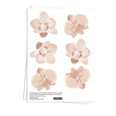 Funlife Nálepky do dětského pokoje orchideje boho 6 cm