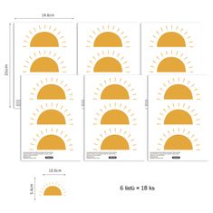 Funlife Nálepky do dětského pokoje západ slunce 10 x 5 cm