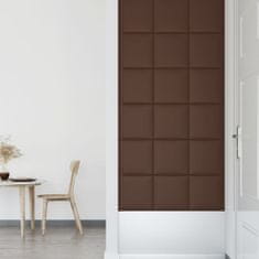 Vidaxl Nástěnné panely 12 ks hnědé 30 x 30 cm umělá kůže 1,08 m²