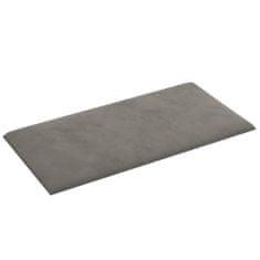 Vidaxl Nástěnné panely 12 ks světle šedé 30 x 15 cm samet 0,54 m²