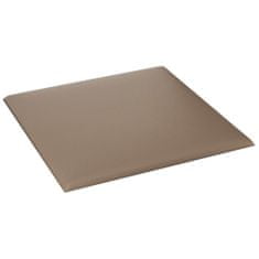 Vidaxl Nástěnné panely 12 ks cappuccino 30 x 30 cm umělá kůže 1,08 m²