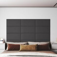 shumee Nástěnné panely 12 ks šedé 60 x 30 cm umělá kůže 2,16 m²