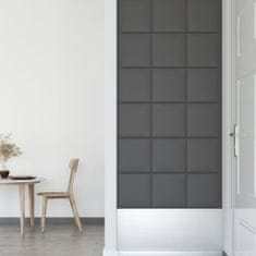 shumee Nástěnné panely 12 ks šedé 30 x 30 cm umělá kůže 1,08 m²