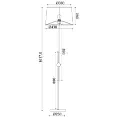 ACA ACA Lighting Textile stojanové svítidlo ML306421FS