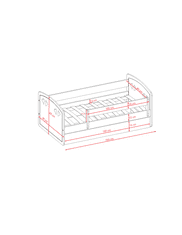 Kocot kids Dětská postel Julia mix bílá, varianta 80x140, se šuplíky, bez matrace