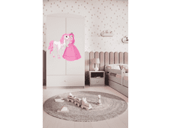 Kocot kids Dětská skříň Babydreams 90 cm princezna a poník bílá