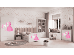 Kocot kids Dětská skříň Babydreams 90 cm princezna a poník bílá