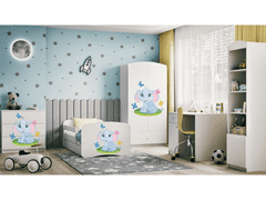 Kocot kids Dětská skříň Babydreams 90 cm slon s motýlky bílá