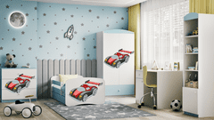 Kocot kids Dětská skříň Babydreams 90 cm formule jedna modrá