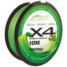 Mistrall šňůra Shiro Braided Line X4 0,08mm 10m zelená