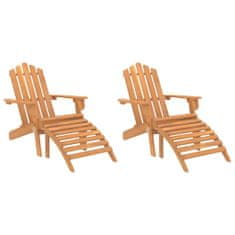 Greatstore Zahradní židle Adirondack s podnožkami 2 ks masivní akácie