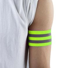 Northix 2x elastické reflexní pásky - žlutá 