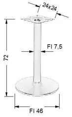 STEMA Podstavec stolu NY-B006/46/72 bílý